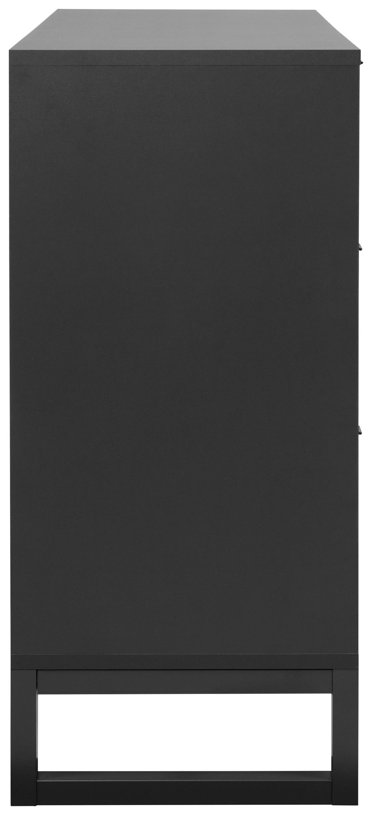 KOMODA SUMATRA - antracytowy/kolor naturalny, Konventionell, materiał drewnopochodny/tworzywo sztuczne (120/88/40cm) - Carryhome