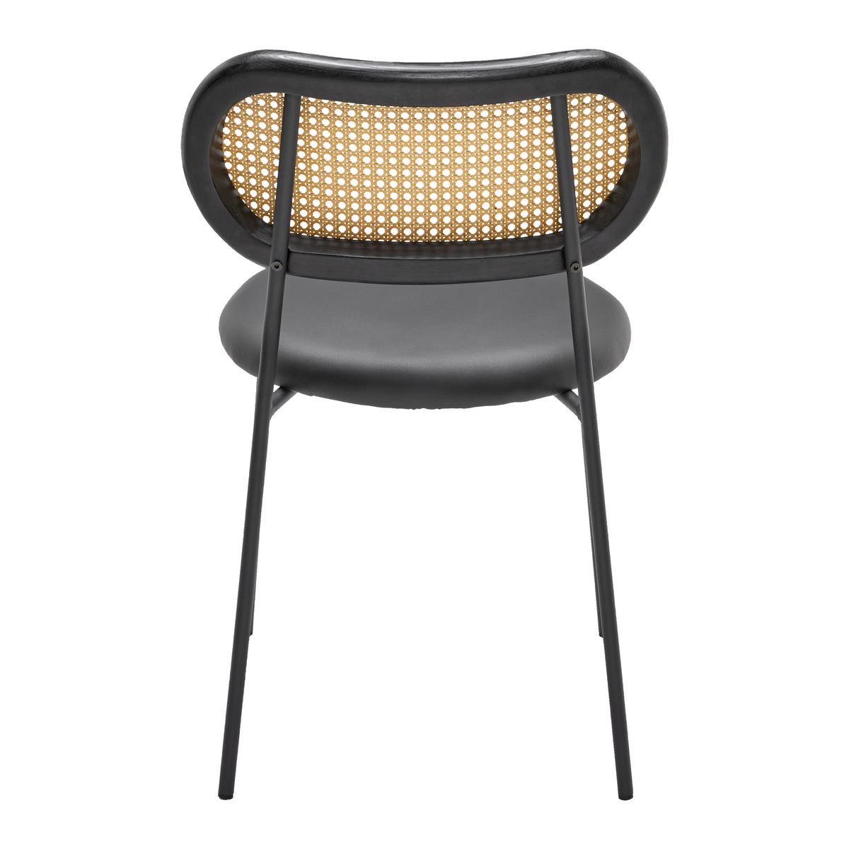 KRZESŁO CASA - czarny, Modern, metal/drewno (42/77/51cm) - Bessagi Home