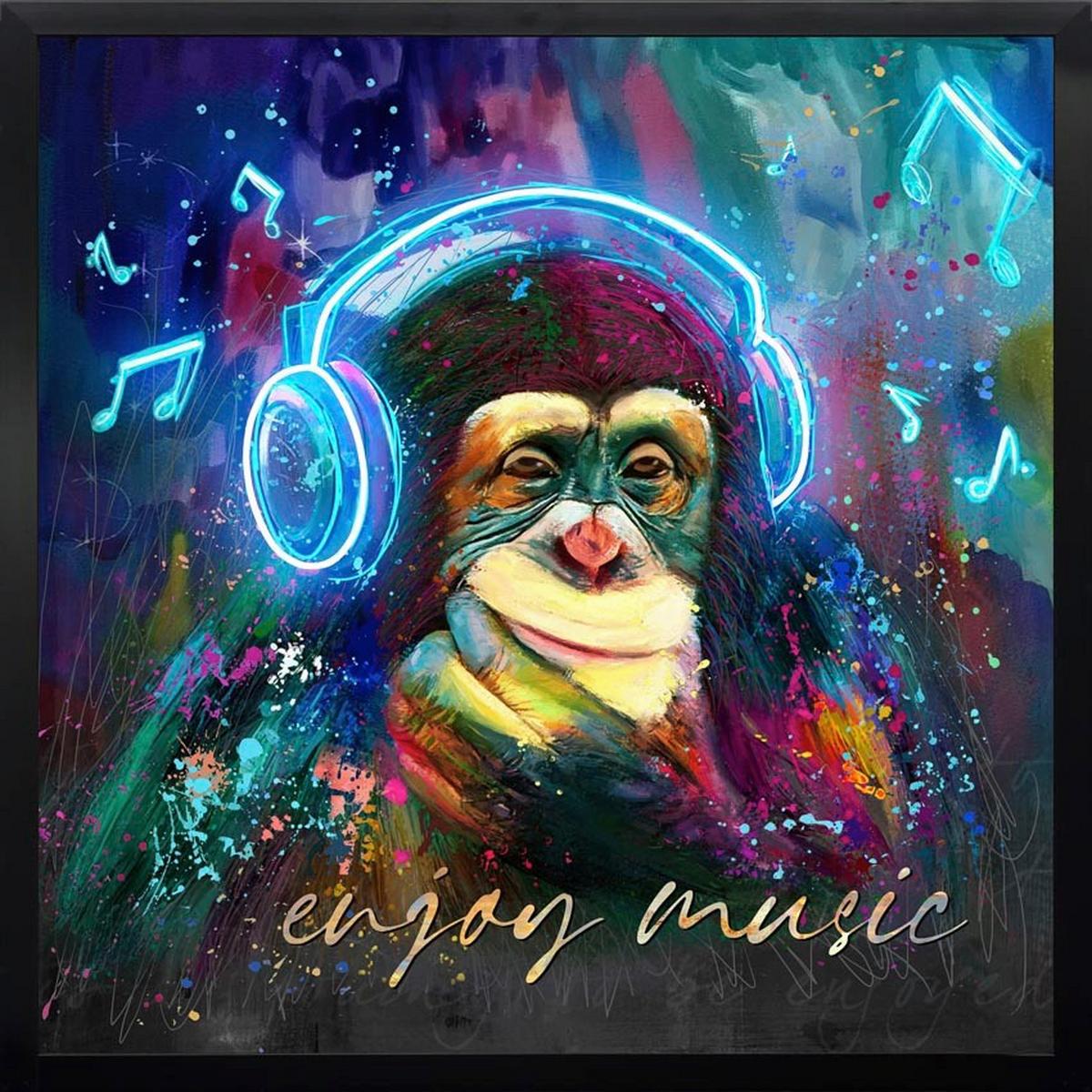 LED-es Olajfestmény Kb. 60/60cm - Trend, műanyag/faalapú anyag (63/63/4cm)