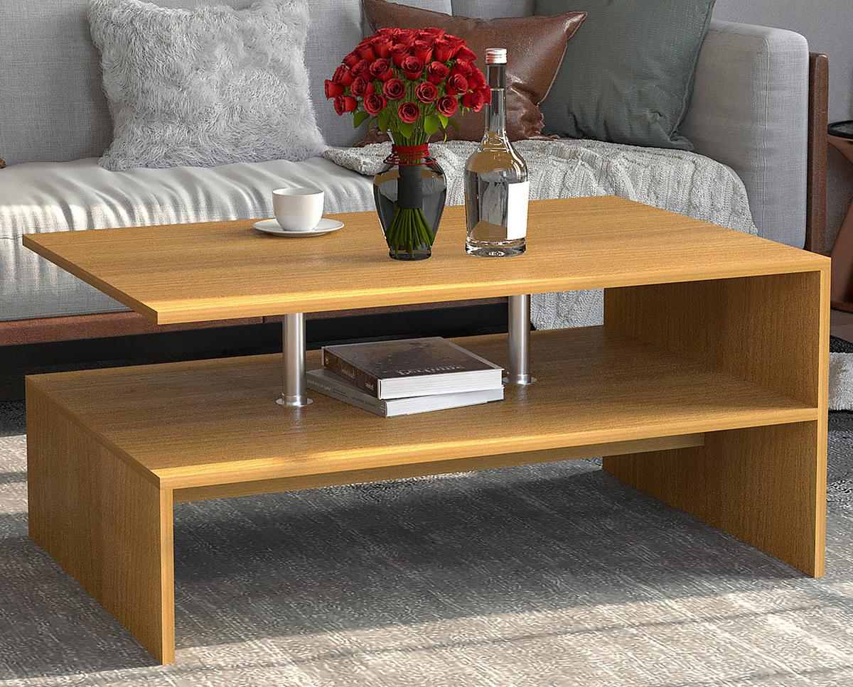 COUCHTISCH MALISO L - Buchefarben, Design, Holzwerkstoff (90/60/42cm) - MID.YOU