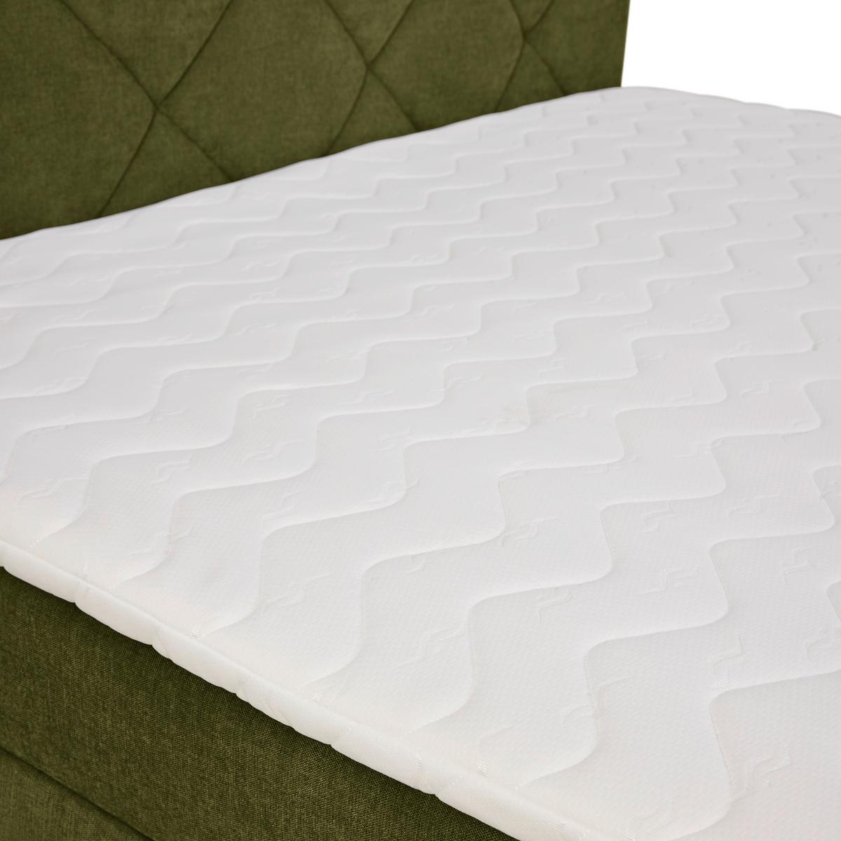 Boxbett Wind Grün ca. 160x200cm - Schwarz/Grün, KONVENTIONELL, Textil/Metall (160/200cm) - Mömax