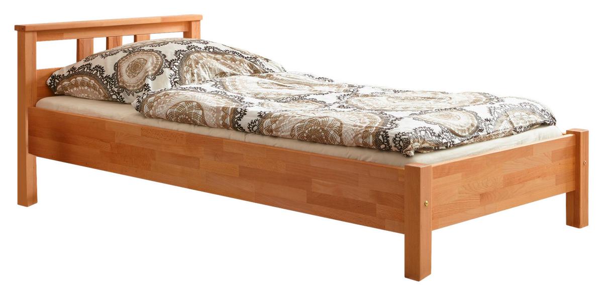 Bett "Merci", aus Buche, buchefarben - Buchefarben, KONVENTIONELL, Holz (90/200cm) - MID.YOU