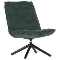 Fotelj Chill, Temno Zelena, Vrtljiv - črna/temno zelena, Moderno, kovina/tekstil (70/96/80cm) - Modern Living