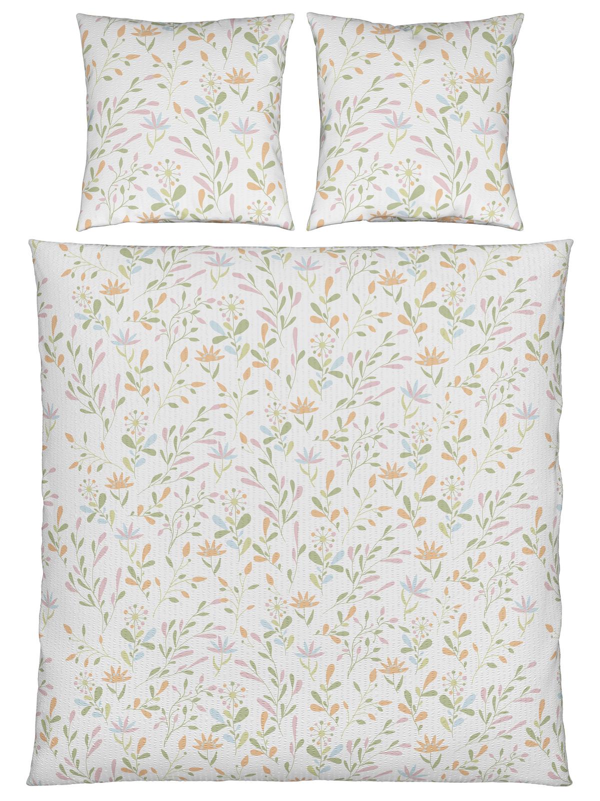 BETTWÄSCHESET MARINA XXL - Weiss, Konventionell, Textil (200/210cm) - Mömax