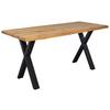 BUREAU OAK - noir/couleur chêne, Natur, métal/bois (140/60/75cm) - Mömax