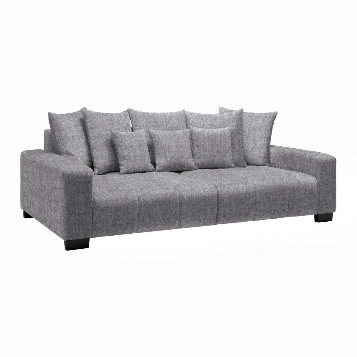 Bigsofa Matteo Silberfarben - Silberfarben/Schwarz, MODERN, Holz (246/93/124cm) - Based