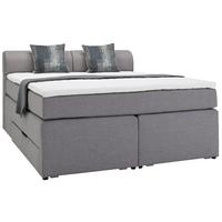 Boxspringbett Flexi-schublade In Grau Ca. 160x200cm - Schwarz/Grau, Modern, Holz/Holzwerkstoff (160/200cm) - Mömax