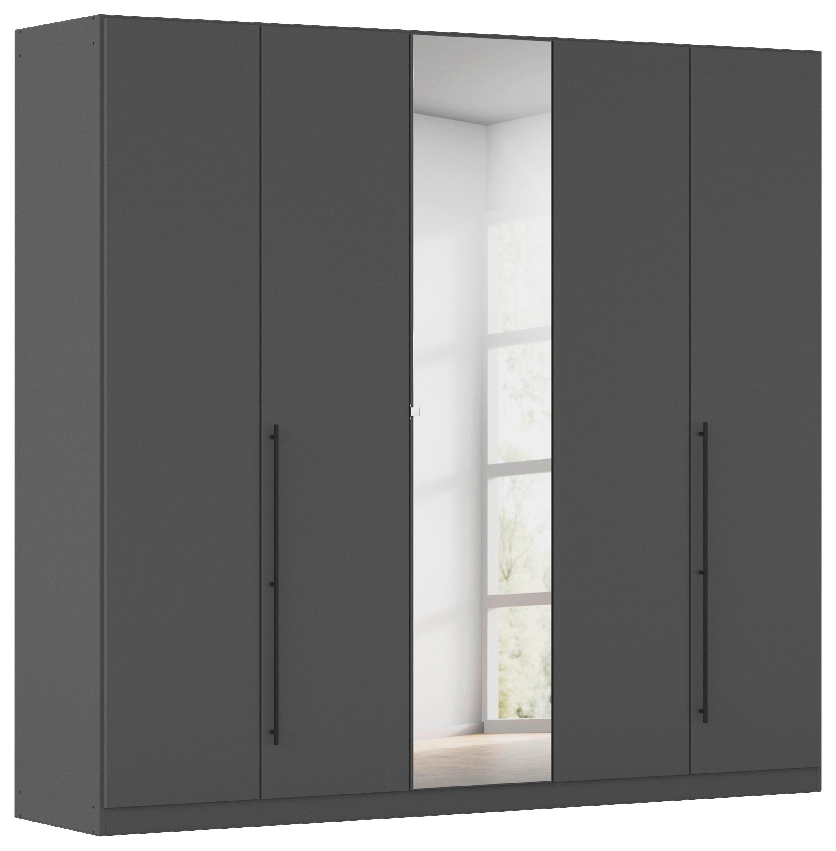 Kleiderschrank Safari Grau - Grau, Konventionell, Holzwerkstoff/Metall (226/210/54cm) - Based