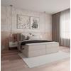 Box Krevet Mala - crna/krem, Moderno, drvni materijal/tekstil (180/200cm) - Bessagi Home
