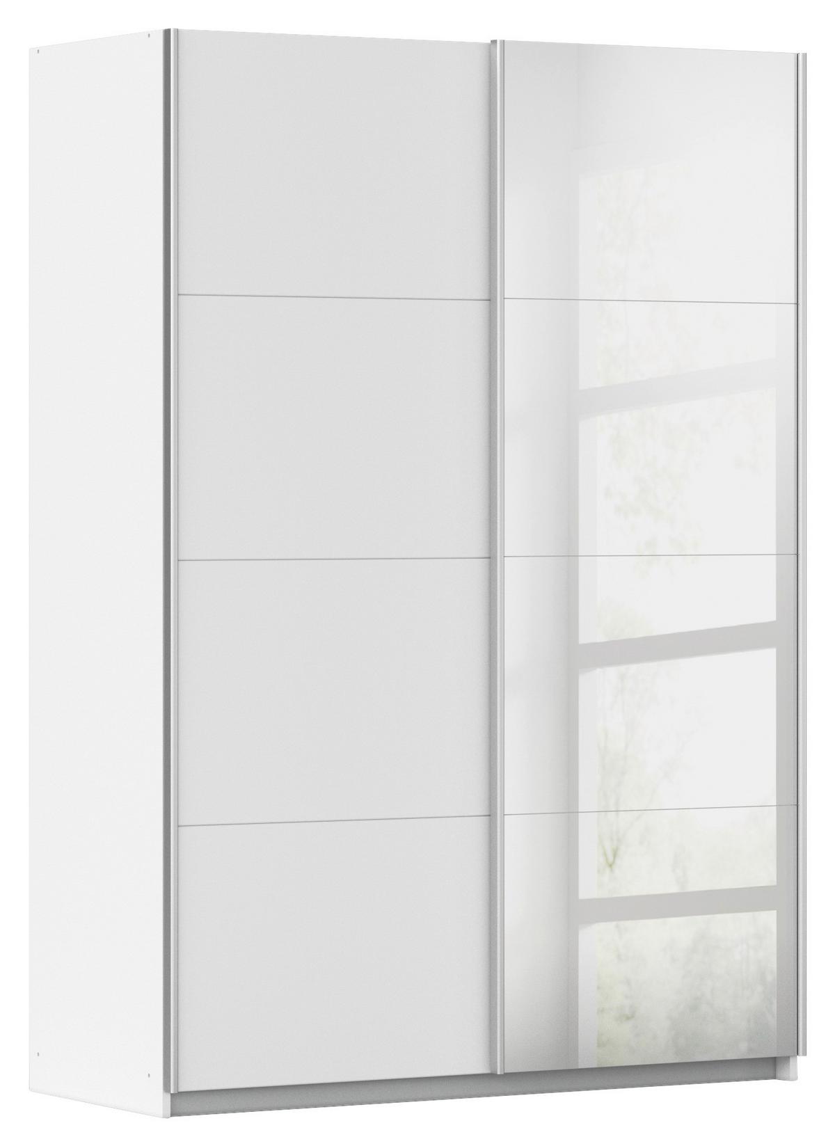 Ormar S Kliznim Vratima Subito - bijela/srebrne boje, Moderno, drvni materijal/metal (136/197/61cm) - Modern Living