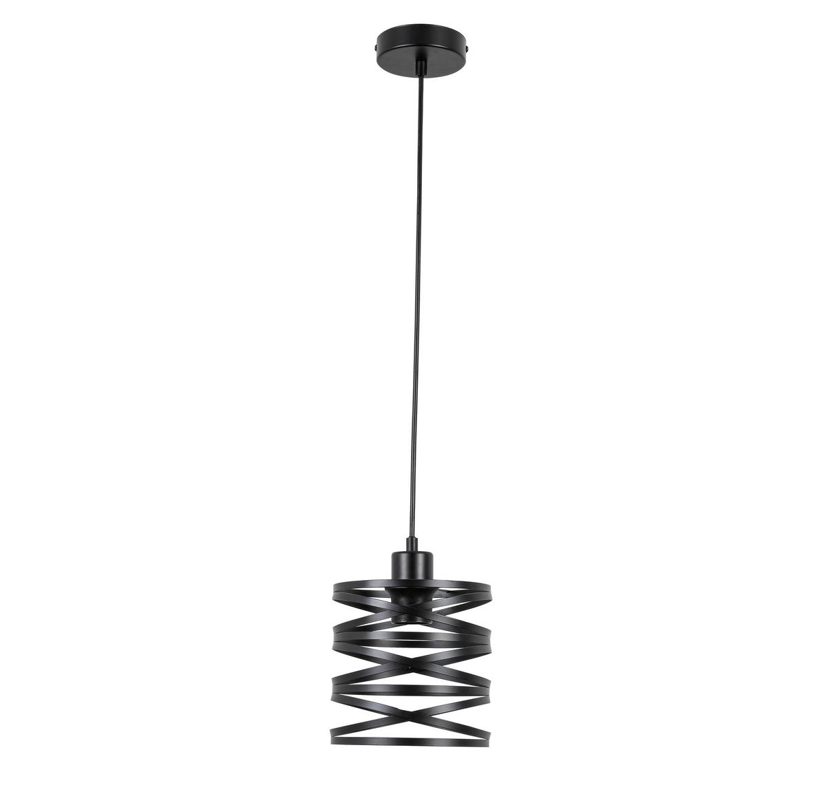 Hängeleuchte Esila Schwarz max. 40 Watt - Schwarz, MODERN, Kunststoff/Metall (17/120cm) - Mömax
