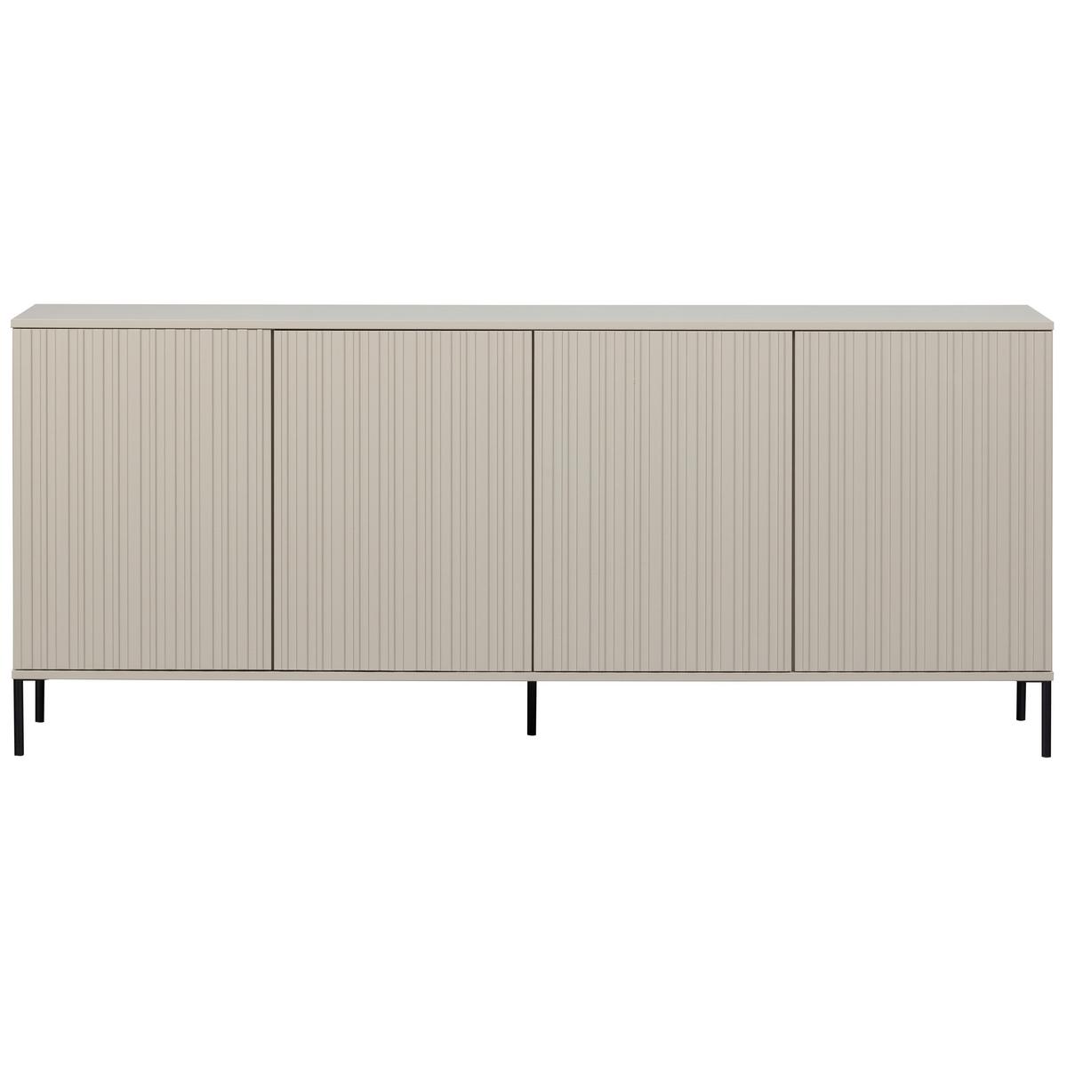 Sideboard Gravure Beige B: 40 cm - Schwarz/Grau, Design, Holz/Metall (200/85/44cm) - Livetastic