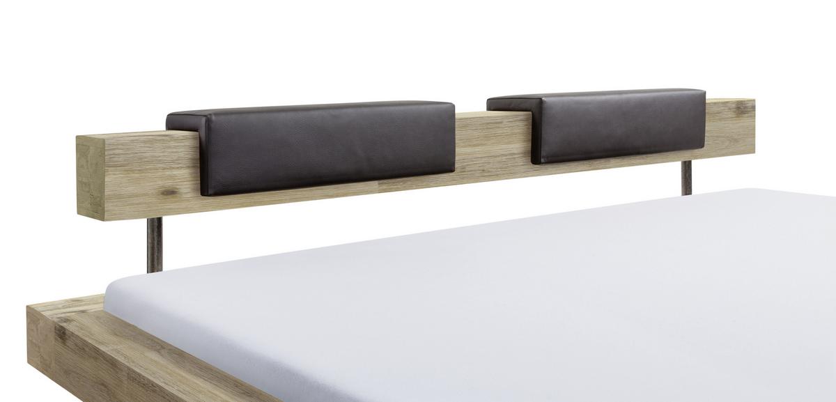 PODUSZKA NA ZAGŁÓWEK NAKIO - antracytowy, Design, tkanina (55/14/19cm) - Hasena