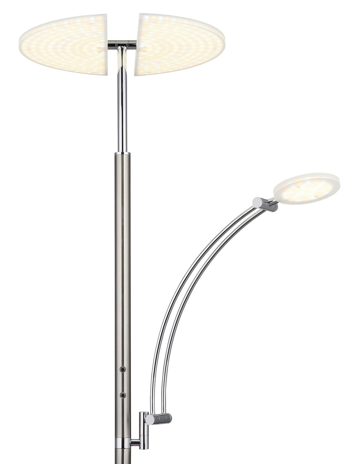 Led Podna Svjetiljka Boja Nikla - bijela/boje nikla, Design, metal/plastika (80/40,5/183cm) - Globo