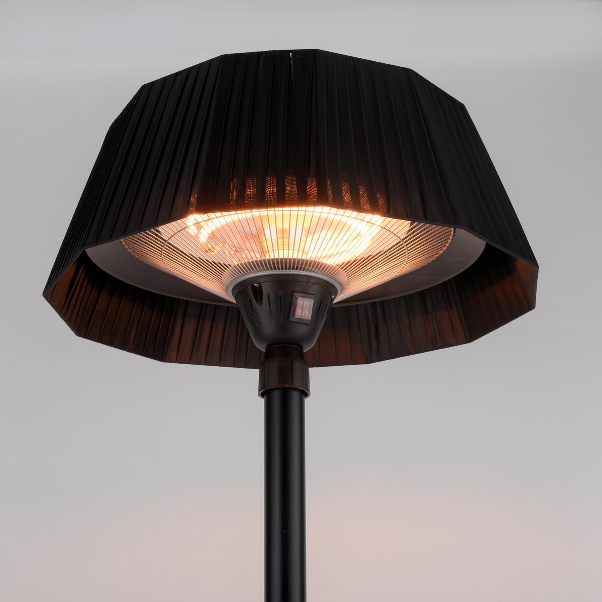 Terrassenstrahler Glow Schwarz max. 1000/2000 Watt - Schwarz, Design, Metall (65/220cm)