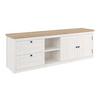 TV-ELEMENT KORSIKA -EXKLUSIV- - Wit/Eikenkleuren, Romantik / Landhaus, Houtcomposiet/Metaal (185/61,4/43cm) - Mömax