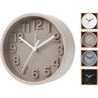 Ébresztőóra Wecki - világosszürke/fekete, műanyag (13/5cm)