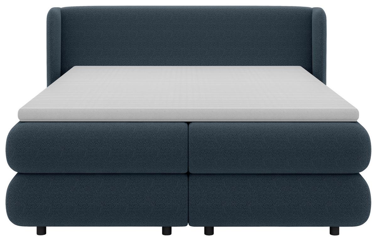 Boxspring Krevet Elodie - plava/crna, Konvencionalno, tekstil/plastika (180/200cm) - Premium Living