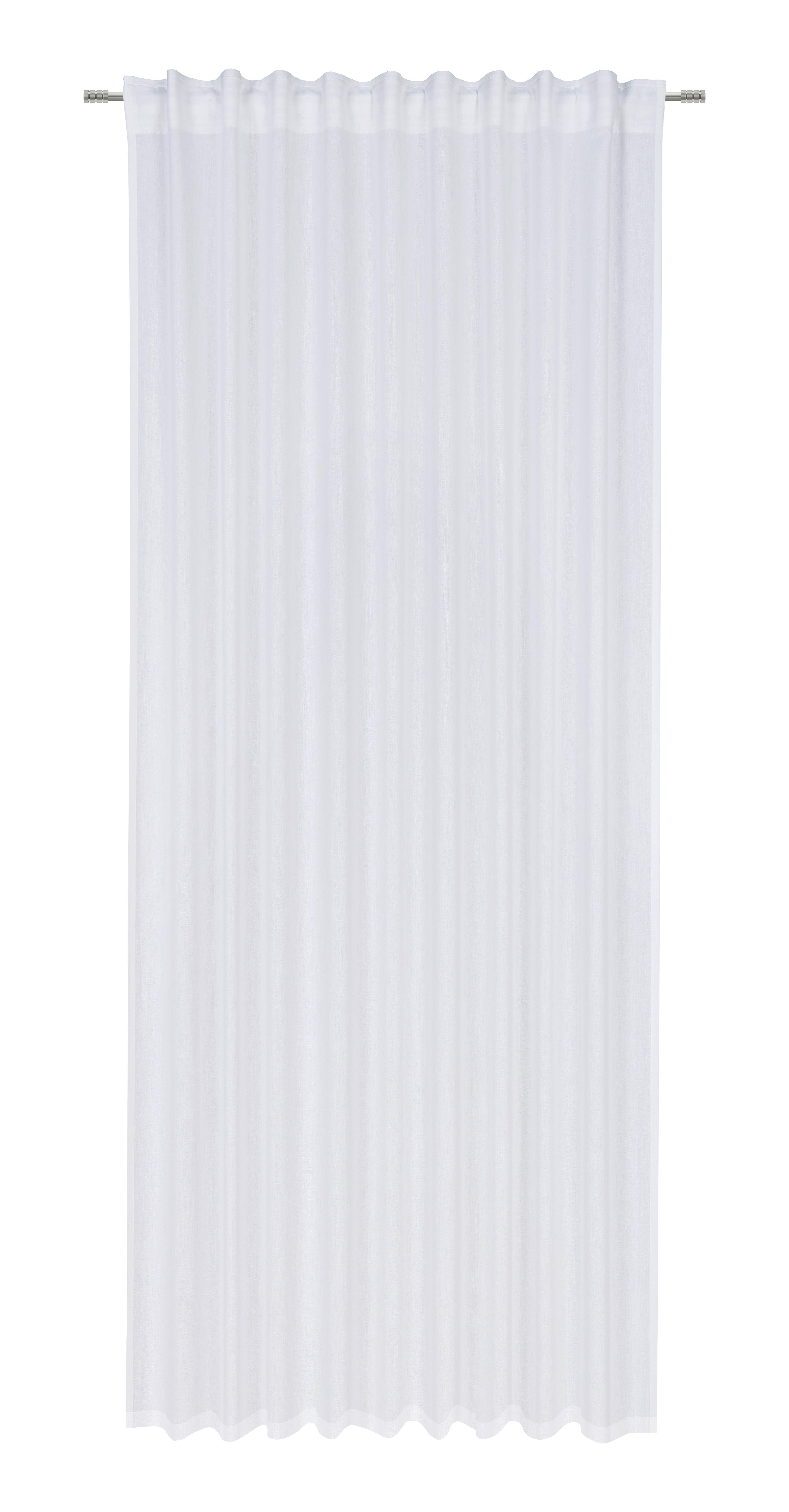 Fertigvorhang Sila in Weiß ca. 140x255cm - Weiß, MODERN, Textil (140/255cm) - Modern Living