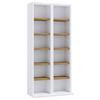 Regal Milano, Bela, Barva Hrasta - bela/medeni hrast, Design, leseni material (42/91,8/20cm) - MID.YOU