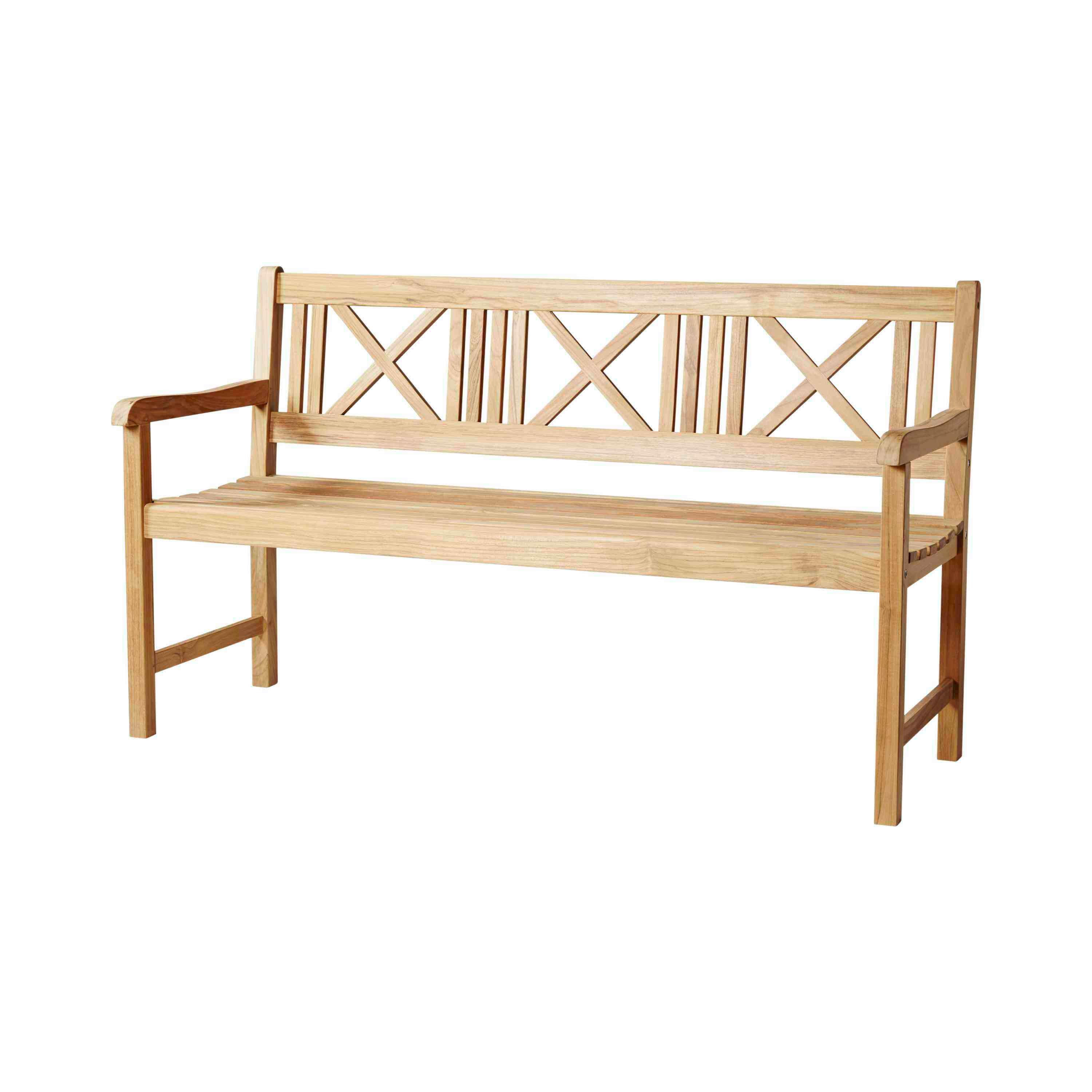 Gartenbank Rosenborg - Naturfarben/Teakfarben, Natur, Holz (58/89/150cm) - Gardenson