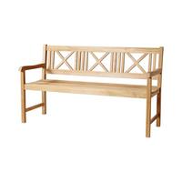 Gartenbank Rosenborg - Naturfarben/Teakfarben, Natur, Holz (58/89/150cm) - Gardenson