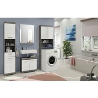 Badezimmer Scout 4-tlg. ca. 160 cm Anthrazit/Weiß - Weiß Hochglanz/Grau, MODERN, Holzwerkstoff/Kunststoff (160cm) - MID.YOU