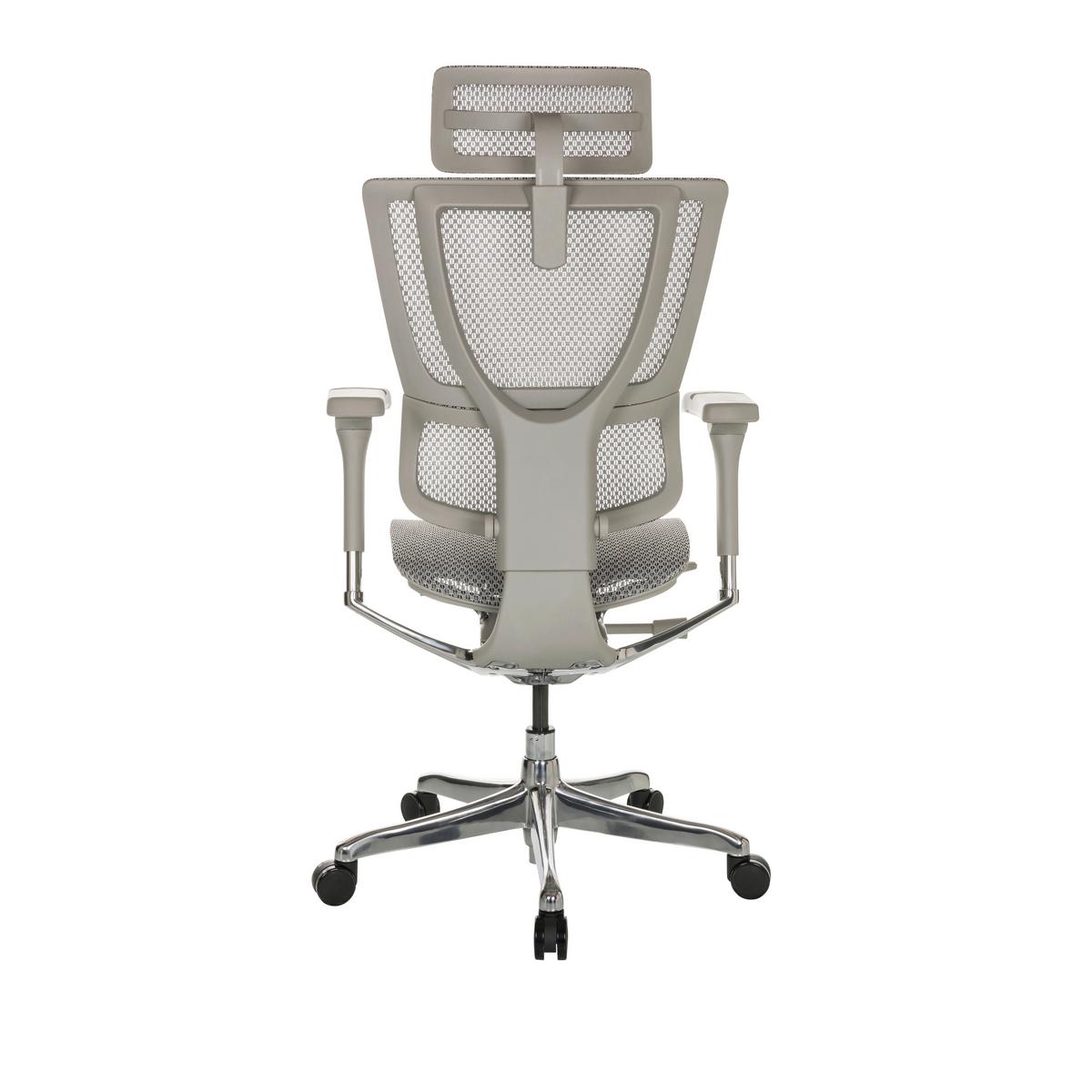 Pisarniški Stol Ergohuman Slim I G, Svetlo Siva - svetlo siva, Basics, kovina/umetna masa (69/116-138/66cm) - MID.YOU