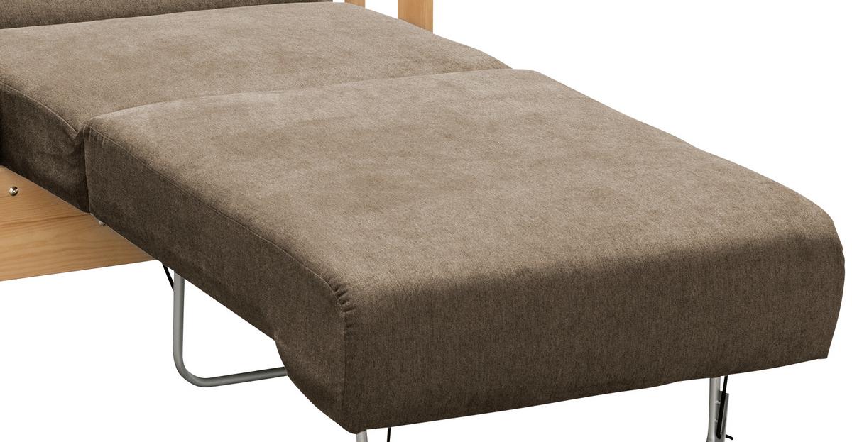 Schlafsofa Camino Holzkorpus Honig/Dunkelbraun - Dunkelbraun/Honig, LIFESTYLE, Holz/Textil (154/88/90cm) - Livetastic