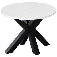 Ausziehtisch in Schwarz/Weiß - Schwarz/Weiß, MODERN, Holzwerkstoff (110-150/78/110cm) - ecoTree