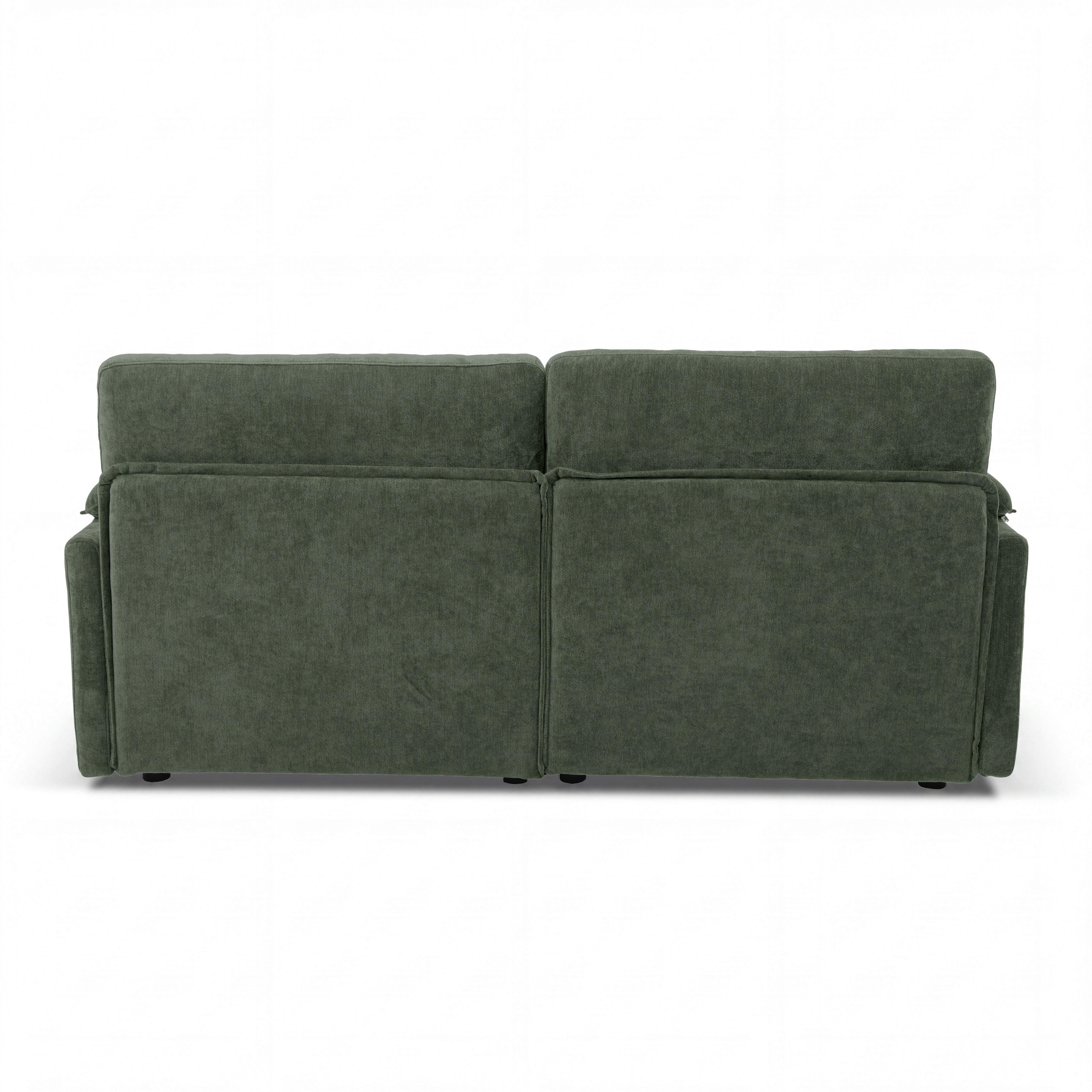 SOFFA ALESSIA - grön/svart, Modern, trä/textil (188/137cm) - Bessagi Home