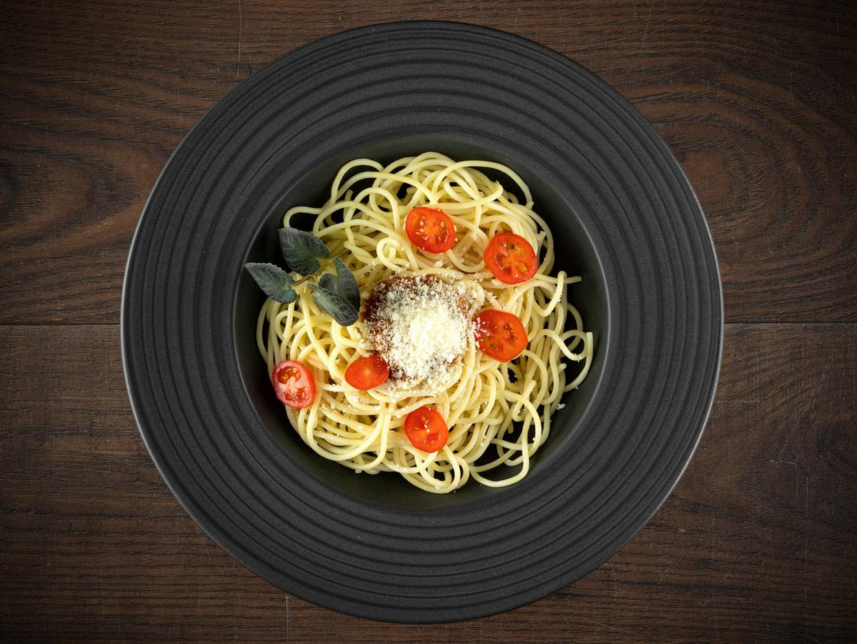 Pastatellerset Lava Stone Schwarz, 4-teilig - Schwarz, Basics, Keramik (30cm) - Creatable