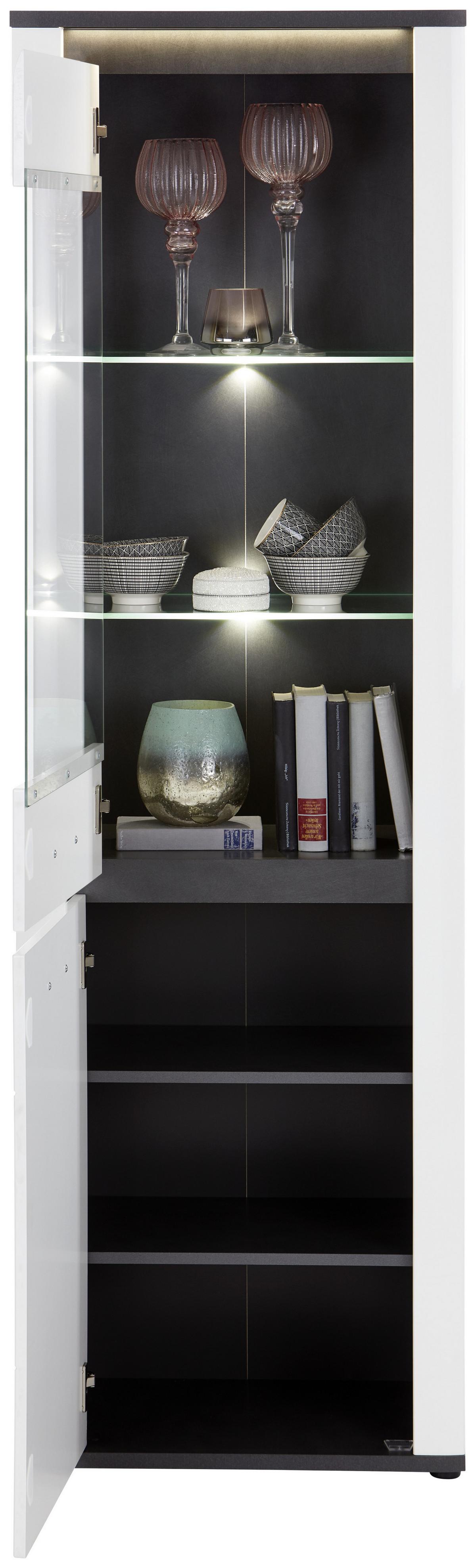 Set iluminat polițe sticlă LED - antracit, Modern, plastic (3/3/2,5cm) - Modern Living