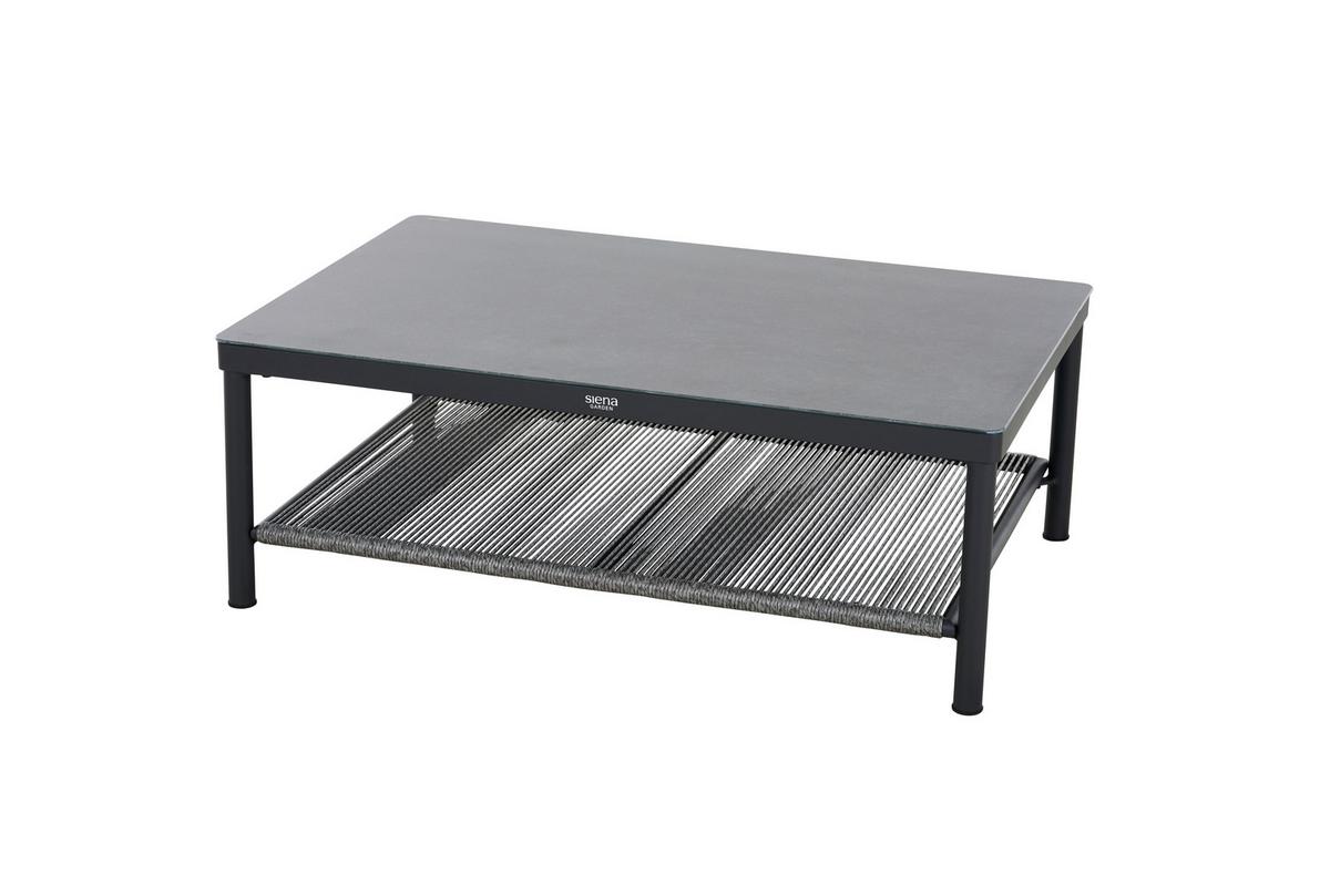 Loungegarnitur Kansas Grau - Grau, Basics, Kunststoff/Textil (145/76/73,5cm) - Siena Garden