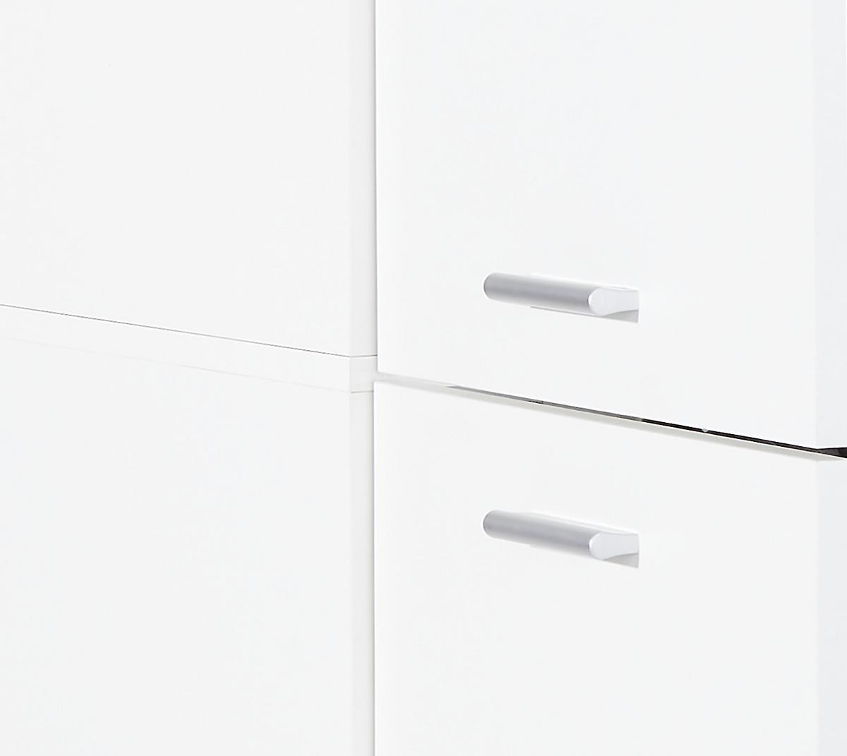 Dulap pentru pantofi Elan - alb, Modern, material pe bază de lemn (70/200/36.6cm) - Modern Living