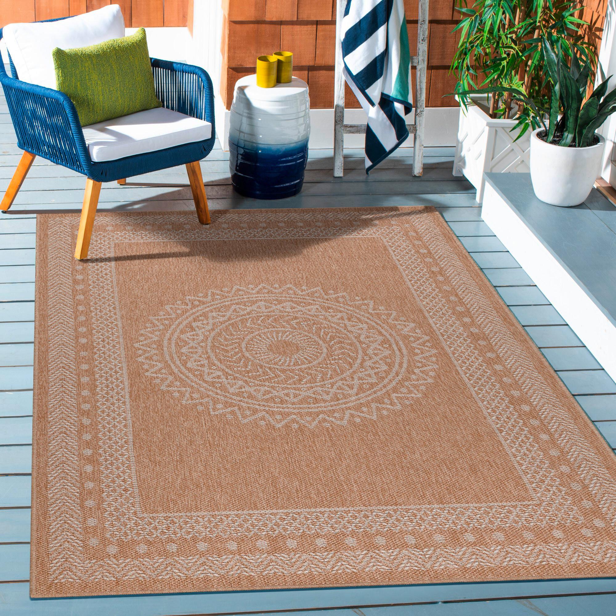 Outdoorteppich Dhaka Beige ca. 140x200cm - Beige, Basics, Textil (140/200cm) - Novel