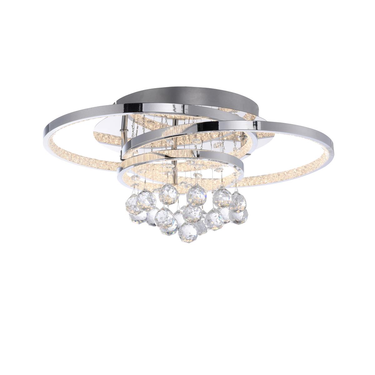 LAMPA SUFITOWA LED 6267-17 ROTAZO - kolor chromowy, Design, metal/szkło (45/33/22cm) - Paul Neuhaus