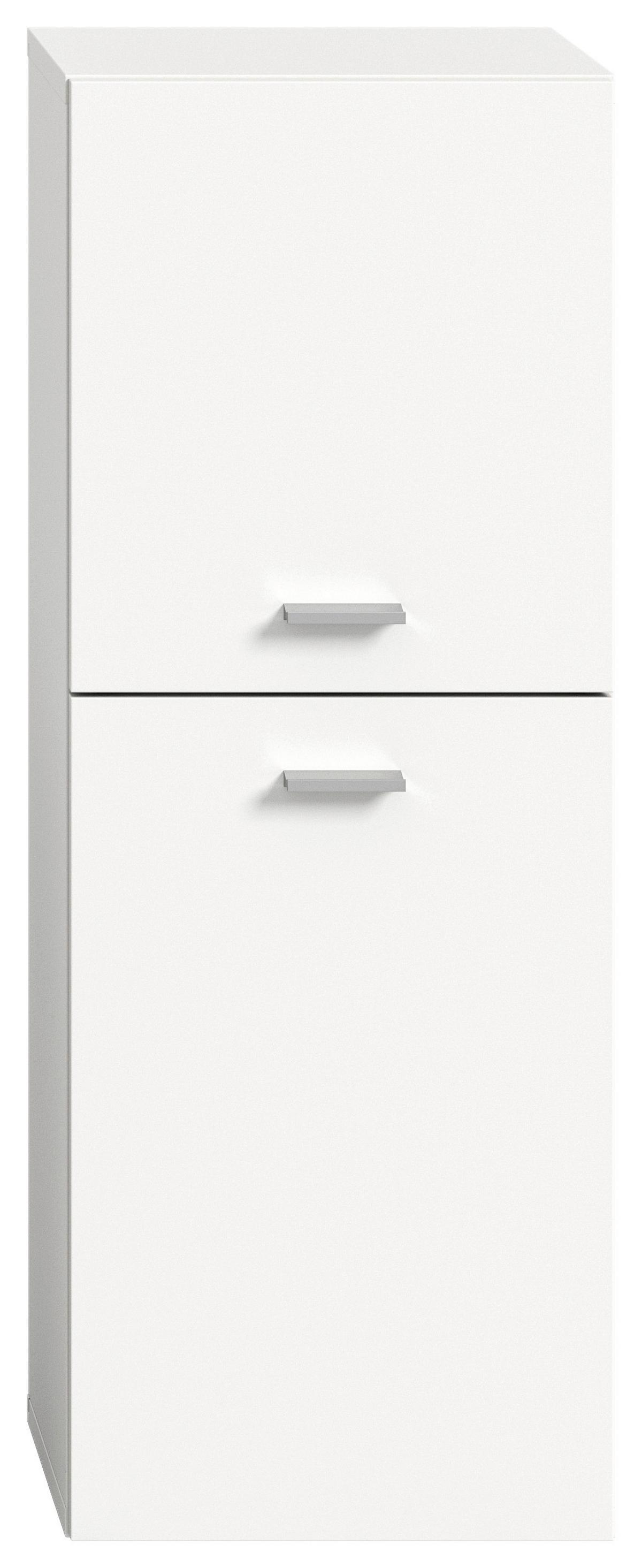 Midischrank Boston ca. 30x80x29 cm Weiß - Silberfarben/Weiß, MODERN, Holzwerkstoff/Kunststoff (30/80/29cm) - MID.YOU