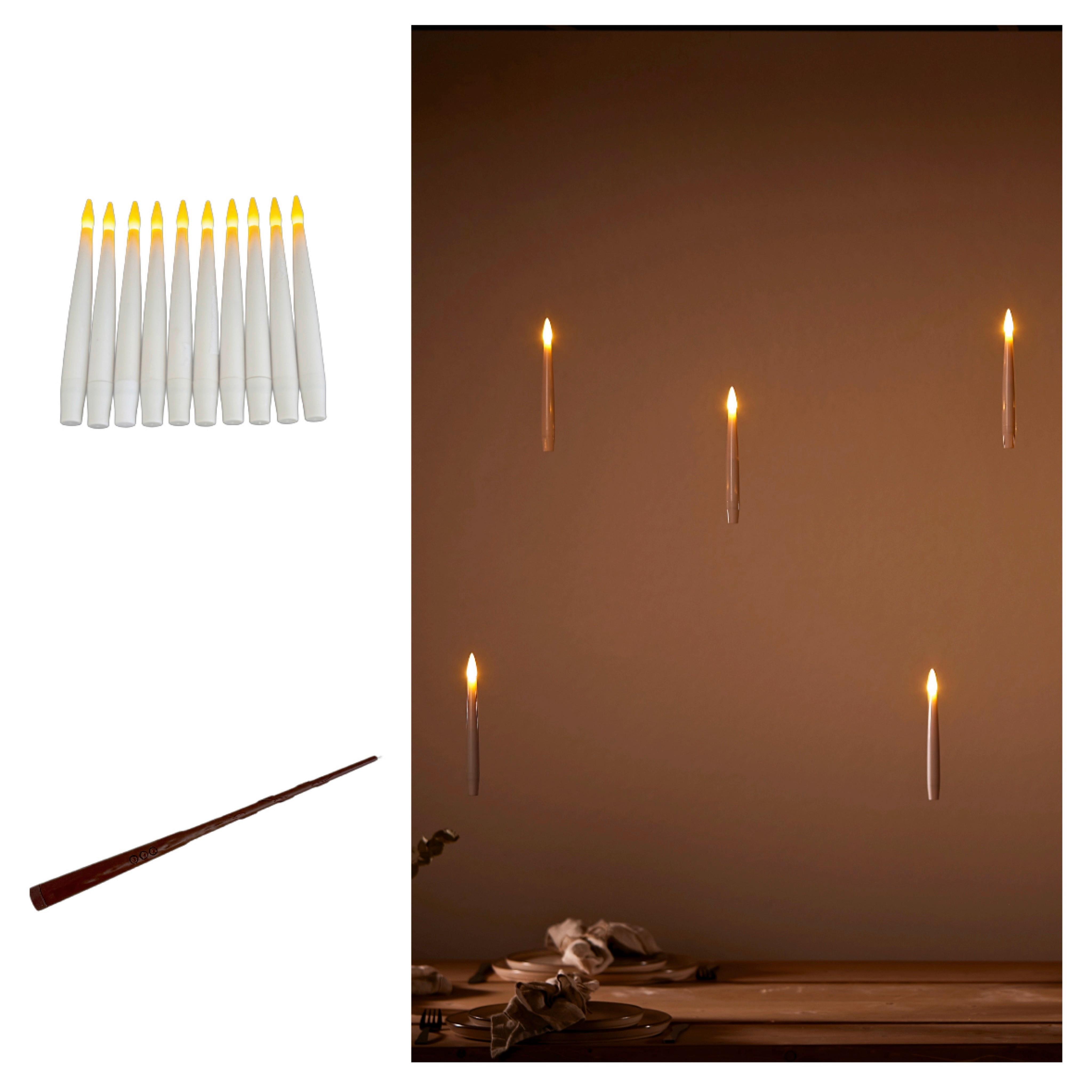 ZESTAW ŚWIEC LED 613-402219 / LICHTERKETTEN - biały, Basics, tworzywo sztuczne (1,5/15,5cm)