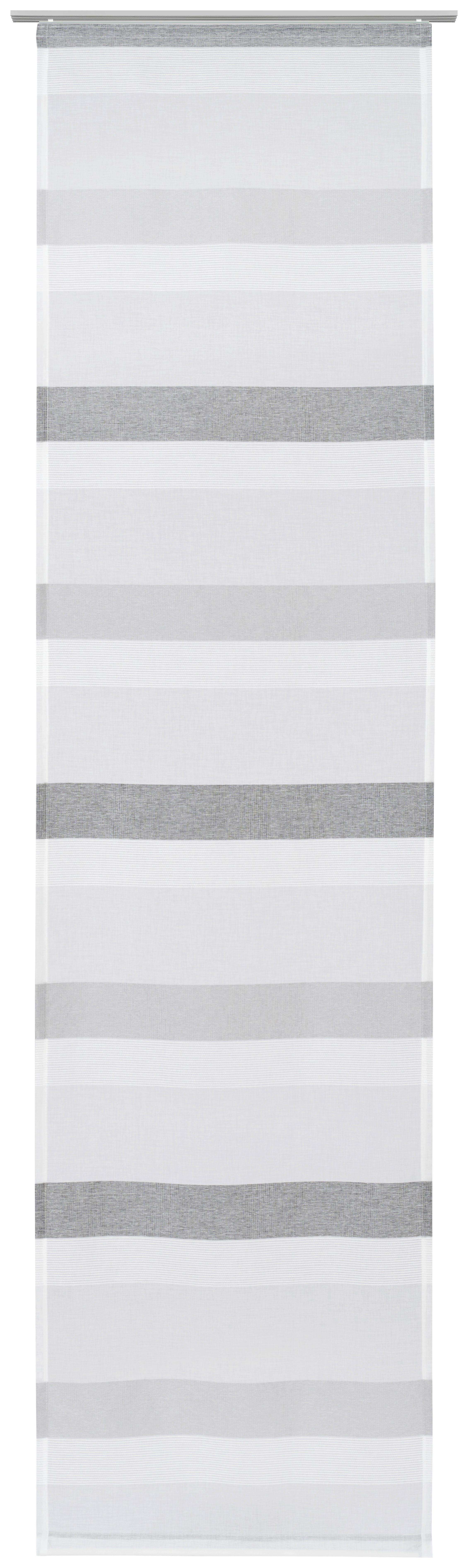 ZASŁONA PANELOWA LEA - antracytowy/kolor srebrny, Basics, tkanina (60/245cm) - Novel