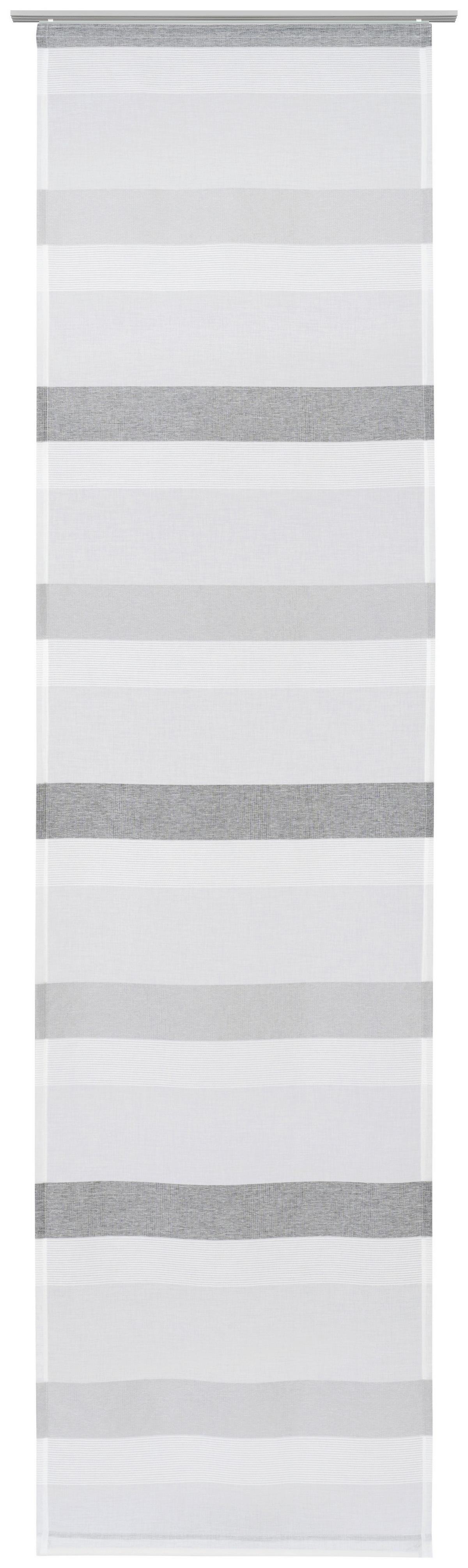 ZASŁONA PANELOWA LEA - antracytowy/kolor srebrny, Basics, tkanina (60/245cm) - Novel