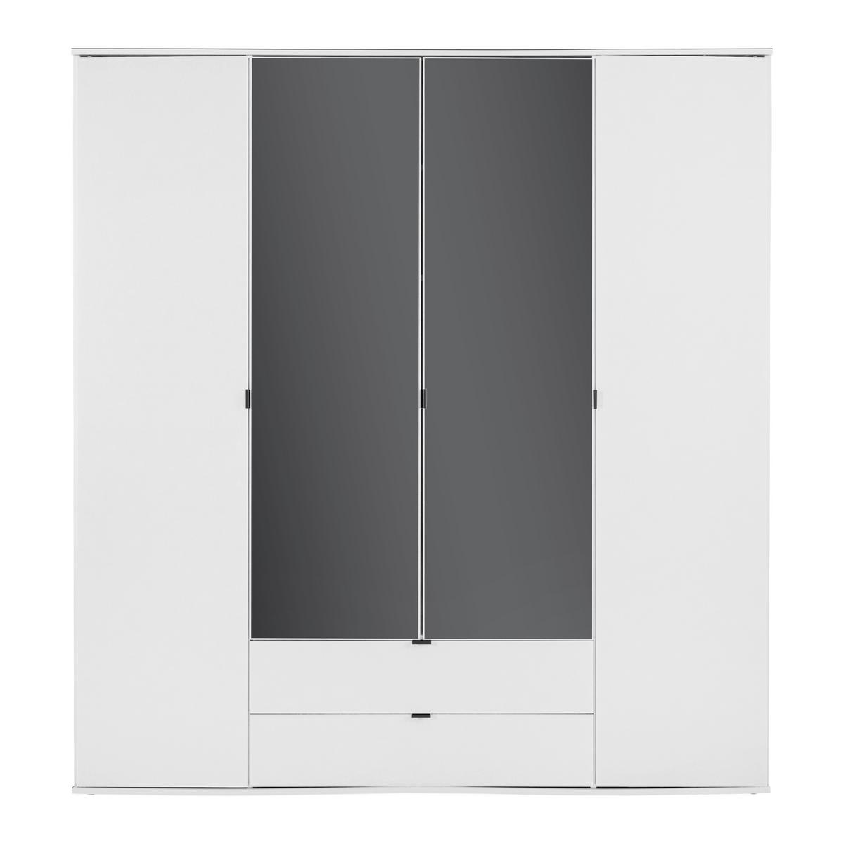 Drehtürenschrank Avila Weiß - Weiss, Konventionell, Glas/Holzwerkstoff (181/194/53cm) - Mömax