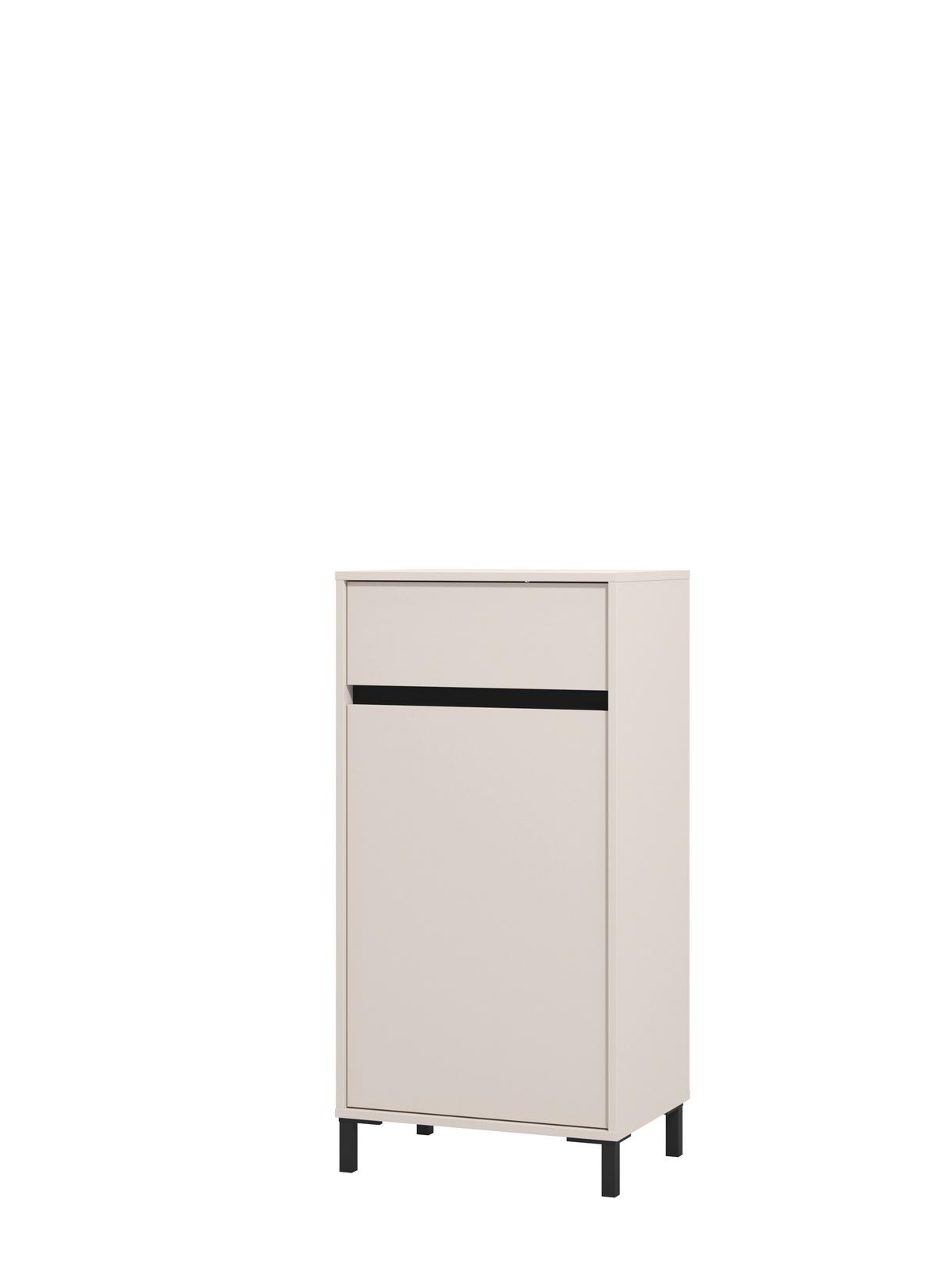 Komód Arran - kasmírszínű/fekete, Modern, faalapú anyag (54,5/109,5/40cm)