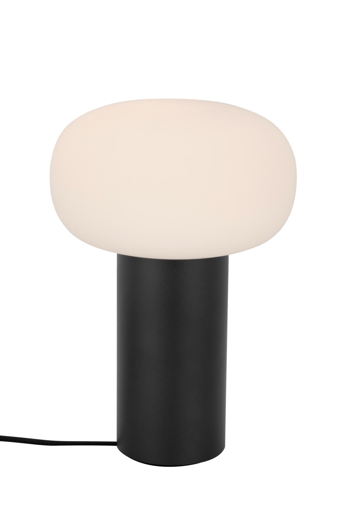 LAMPA STOŁOWA Z AKUMULATOREM FUNGO - biały/ciemnoszary, Design, metal/szkło (13/19cm) - Dieter Knoll