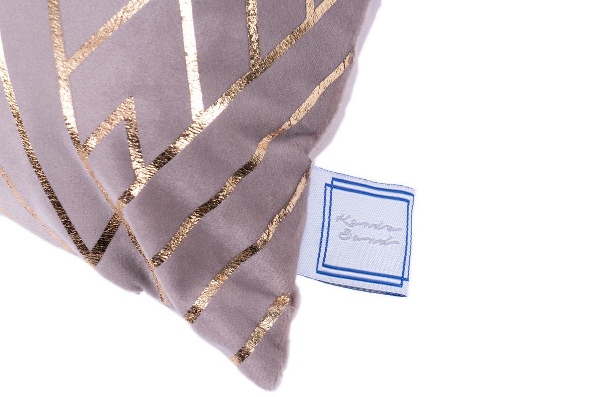 ZIERKISSENSET PRISMA 225 2ER-SET - Taupe/Goldfarben, Konventionell (30x45/50x45cm)