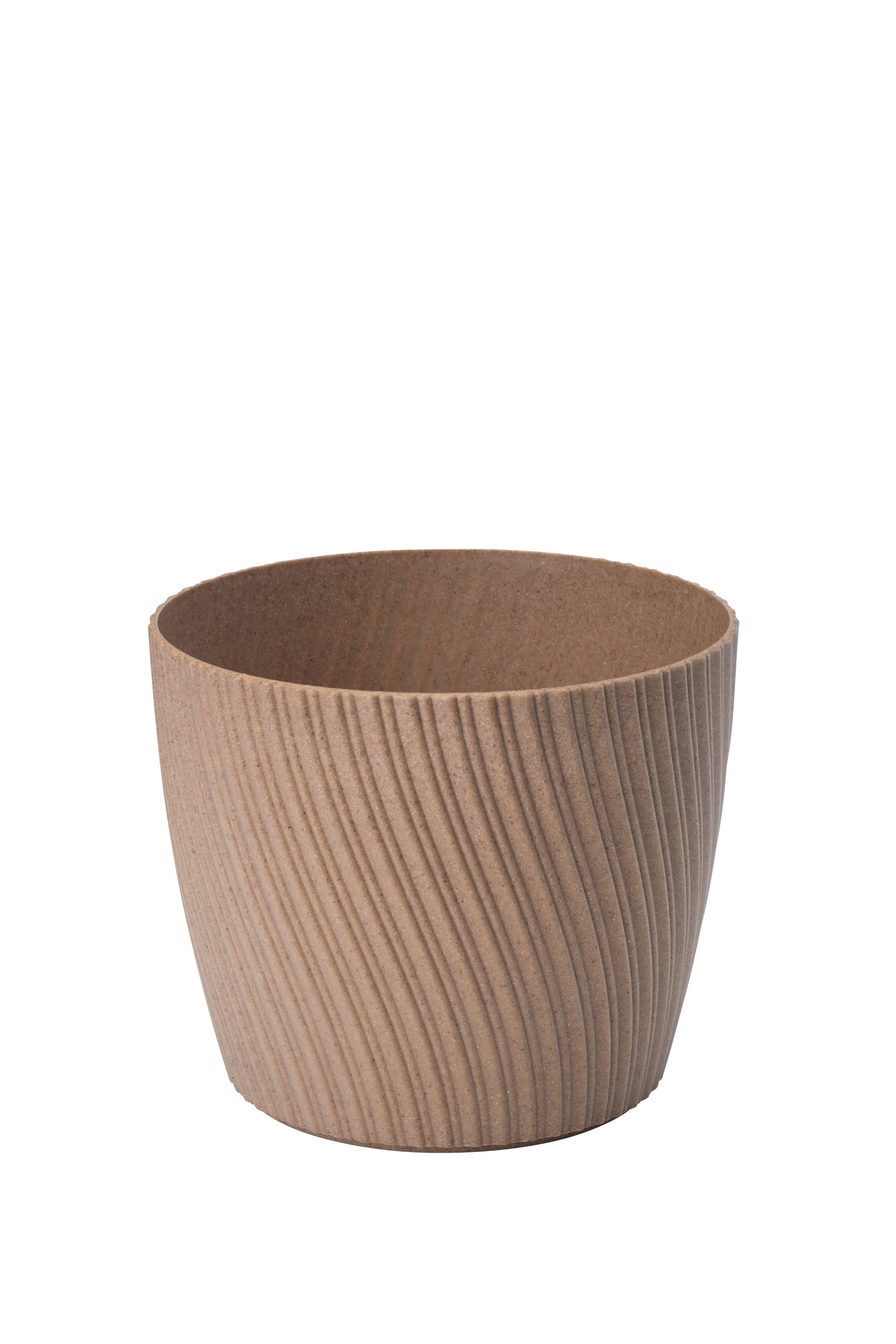 Übertopf Mira Eco Wood 17 Naturfarben Ø ca. 16,7cm - Naturfarben, KONVENTIONELL, Kunststoff (16,7/13,99cm) - Mömax