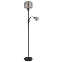Svjetiljka Podna 15566s Giuseppe - crna, Design, staklo/metal (25/165cm) - Globo