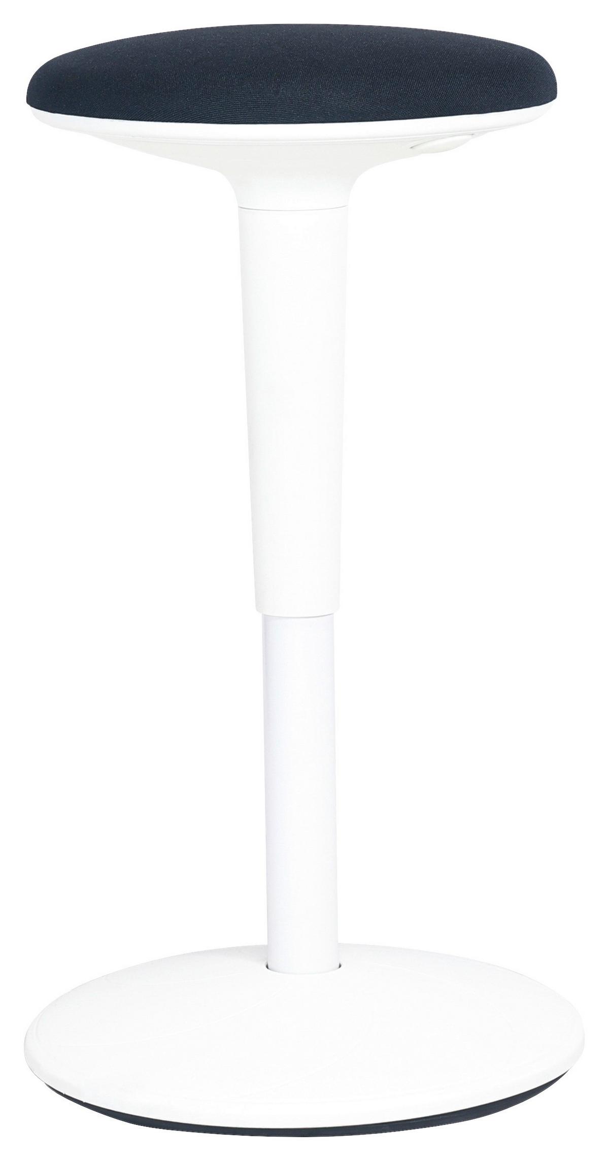 Bürohocker Spin Weiß/Schwarz - Schwarz/Weiß, MODERN, Kunststoff/Textil (36,5/55.5-73.5/39cm) - Mömax