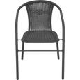 Gartenstuhl Amora in Anthrazit - Anthrazit, Kunststoff/Metall (57/75/55cm) - MÖMAX modern living