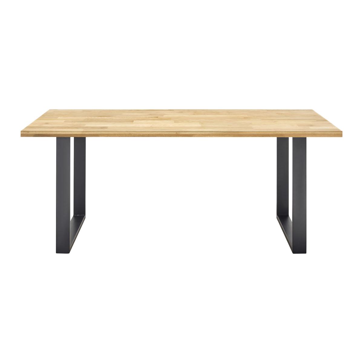 STÓŁ DO JADALNI ADAMO - kolor dębowy/czarny, Modern, metal/drewno (180/90/76cm) - Bessagi Home